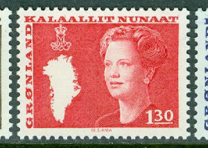 Grönland – F  120-122 Drottning Margrethe. Typ III, 3 kpl **