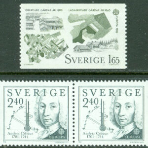 Sverige – F 1204-1205 Europa CEPT 1982 Historiska händelser, 3 kpl **