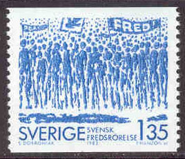 Sverige – F 1246 Svensk fredsrörelse 100 år, 1 kpl **