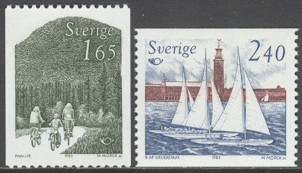 Sverige - F 1247-1248 Norden VI. Res i Norden 2 kpl **