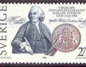 Sverige – F 1249 Traktat Sverige-USA 1783, 1 kpl **