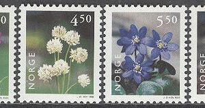 Norge – F 1313-1318 Bruksfrimärken. Norsk flora II Blommor, serie 6 kpl **