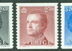 Sverige – F 1336-1338 Kung Carl XVI Gustav och drottning Silvia, 3 kpl **