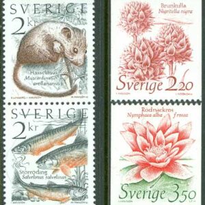 Sverige – F 1339-1342 Levande natur, 4 kpl **
