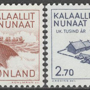 Grönland – F  138-139 1000-årsserien II – Valfångare – Biskopskräkla, 2 kpl **