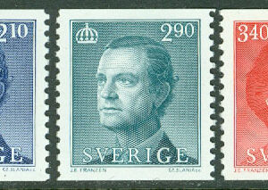 Sverige – F 1386-1388 Kung Carl XVI Gustav och drottning Silvia, 3 kpl **