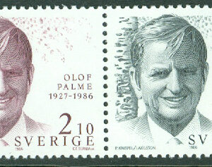 Sverige – F 1401-1402 Olof Palme, par kpl **