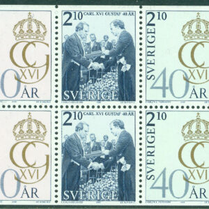 Sverige – F 1407-1411 Carl XVI Gustaf 40 år, 10 kpl **