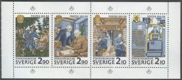 Sverige - F 1416-1419 Stockholmia 86 V, postfriskt HBL **