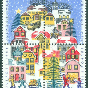 Sverige – F 1426-1429 Julpost 1986, 4-block kpl **