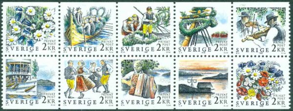 Sverige - F 1499-1508 Rabattfrimärken X - Midsommar, HBL 10-block kpl **