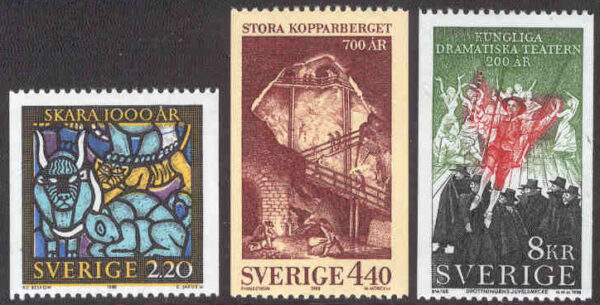 Sverige - F 1509-1511 Jubiléer, 3 kpl **