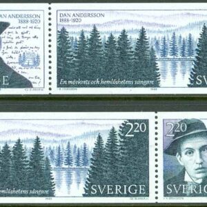 Sverige – F 1525-1526 Dan Andersson, 2 SX-par kpl **