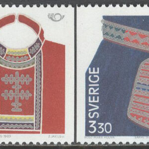 Sverige – F 1554-1555 Norden VIII. Folkdräkter, 2 kpl **