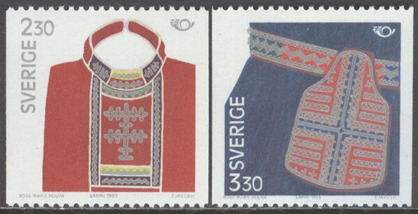 Sverige - F 1554-1555 Norden VIII. Folkdräkter, 2 kpl **