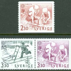 Sverige – F 1556-1558 Europa 1989. Barnlekar, 3 kpl **