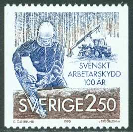 Sverige – F 1617 Svenskt arbetarskydd 100 år, 1 kpl **