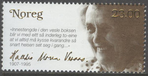 Norge - F 1662 Halldis Moren Vesaas (1905-1997), författare, 1 kpl **