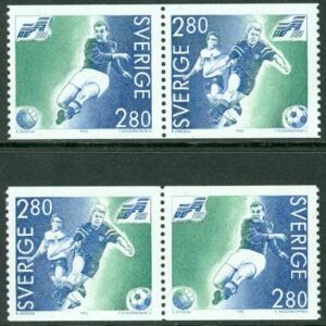 Sverige – F 1732-1733 EM i Fotboll 1992, 2 par kpl **