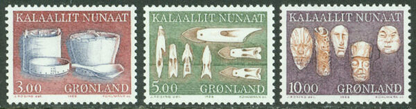Grönland - F  186-188 Etnografiska motiv III, 3 kpl **