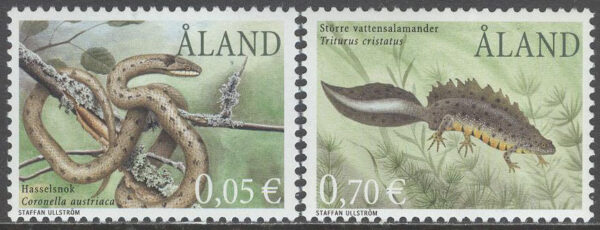 Åland - F  199-200 Grodor och kräldjur, 2 kpl **