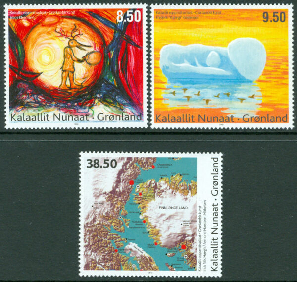 Grönland - F  570-572 Samtida konst VI, 3 kpl **