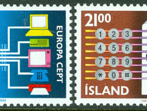 Island – F  719-720 Europa 1988. Transport och kommunikation, 2 kpl **