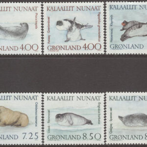 Grönland – F  211-216 Havsdjur – Sälar bla Blåssäl, 6 kpl **