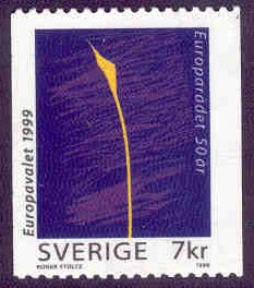 Sverige – F 2139 Europavalet – Europarådet 50 år, 1 kpl **
