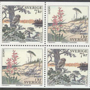 Sverige – F 2140-2141 (HBL) Europa CEPT 1999, Nationalparker, 4-block kpl **