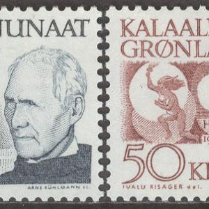 Grönland – F  221-222 Kända grönländare bla J Petersen – Kompositör, 2 kpl **