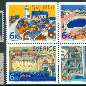 Sverige – F 2226-2231 Världsarvet 1, 6 kpl **