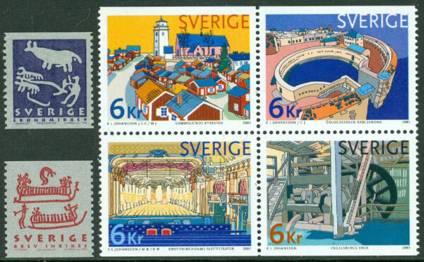 Sverige - F 2226-2231 Världsarvet 1, 6 kpl **