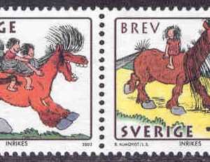 Sverige – F 2283-2284 Hästen Härfagre, 2 kpl **