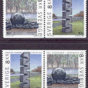 Sverige – F 2308-2309 Norden 2002, skulpturer, 2 kpl**
