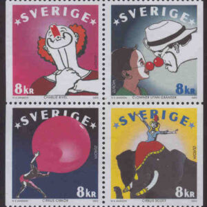 Sverige – F 2310-2313 Europa 2002, Cirkus, 4-block kpl**