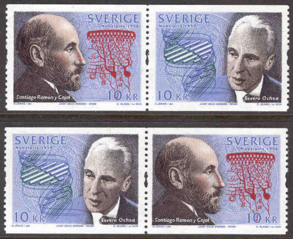 Sverige - F 2370-2371 (SX 1 + SX2) Nobelpris i medicin, 2 kpl par**