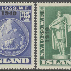 Island – F  256-259 New York-utställningen Påtryck 1940, 4 kpl *