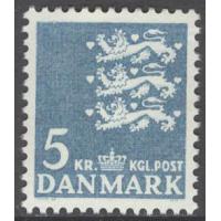 Danmark – F  320 a Lilla Riksvapnet 5 kr blå **