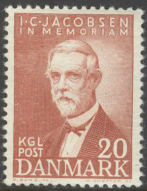 Danmark – F  328 J C Jacobsen – Bryggerigrundare, 1 kpl **