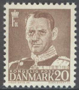 Danmark – F  332 Frederik IX 20 öre brun **