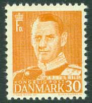 Danmark – F  335 Frederik IX 30 öre orange **