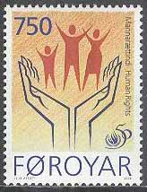 Färöarna – F  340 Mänskliga rättigheter 50 år, 1 kpl **
