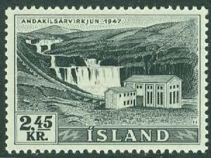 Island – F  342 Andakilsár kraftstation, 2.45 Kr **