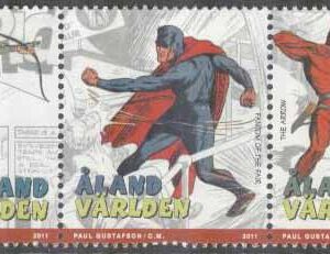 Åland – F  344-342 Superhjältar bla The Arrow, 3-strip kpl **