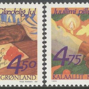Grönland – F  344-345 Julfrimärken 1999, 2 kpl **