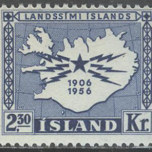 Island – F  345 Islands Televerk 50 år, 1 kpl **