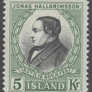 Island – F  356 Jónas Hallgrimsson, diktare, 1 kpl **