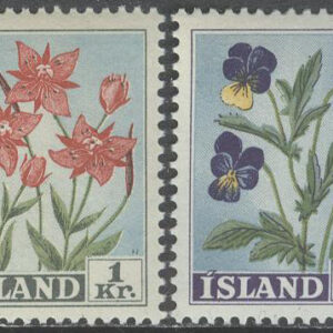 Island – F  357-358 Blommor I – Duntrav & Styvmorsviol, 2 kpl **