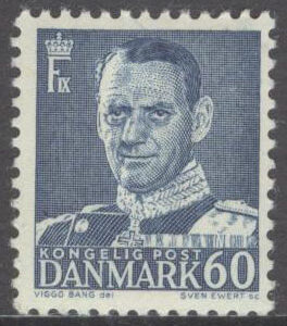 Danmark – F  362 Frederik IX 60 öre mörkblå **